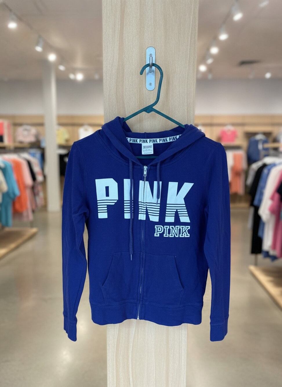 PINK Victoria’s Secret Purple Full Zip Logo Hoodie Women’s Small